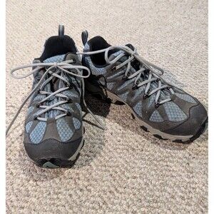Oboz Luna Low Hiking Shoes Sneakers Womens 9.5 Blue Gray Outdoor Trail
